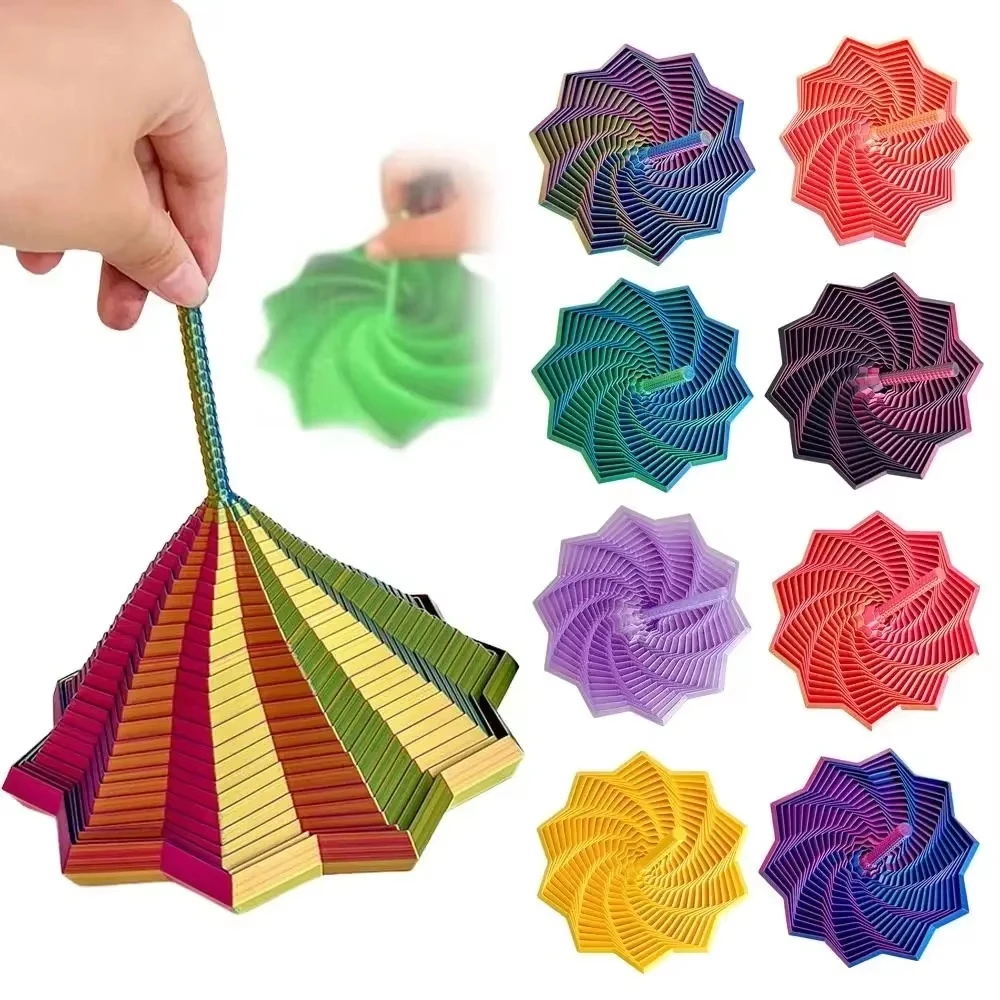 3D Printed Fractal Hexagon Toy Mesmerizing Spiral Design for Adults Pocket - Sized Reliever Exquisite Decor Gift Items Christmas