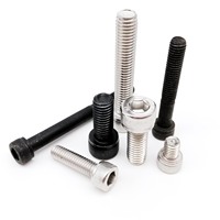 10pcs M3 M4 M5 M6 M8 304 A2 Stainless Steel Black grade 12.9 steel DIN912 Hexagon Hex Socket Head Cap Allen Bolt Screw L=5-100mm