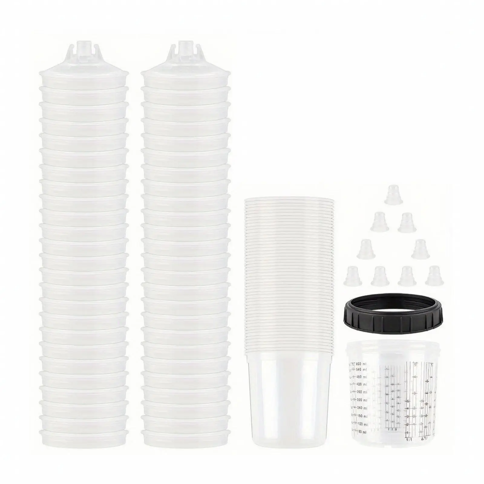 50-pieces-paint-cup-with-sealing-seal-and-lids-time-saving-for-auto-body-technicians-painters-frequent-color-changes