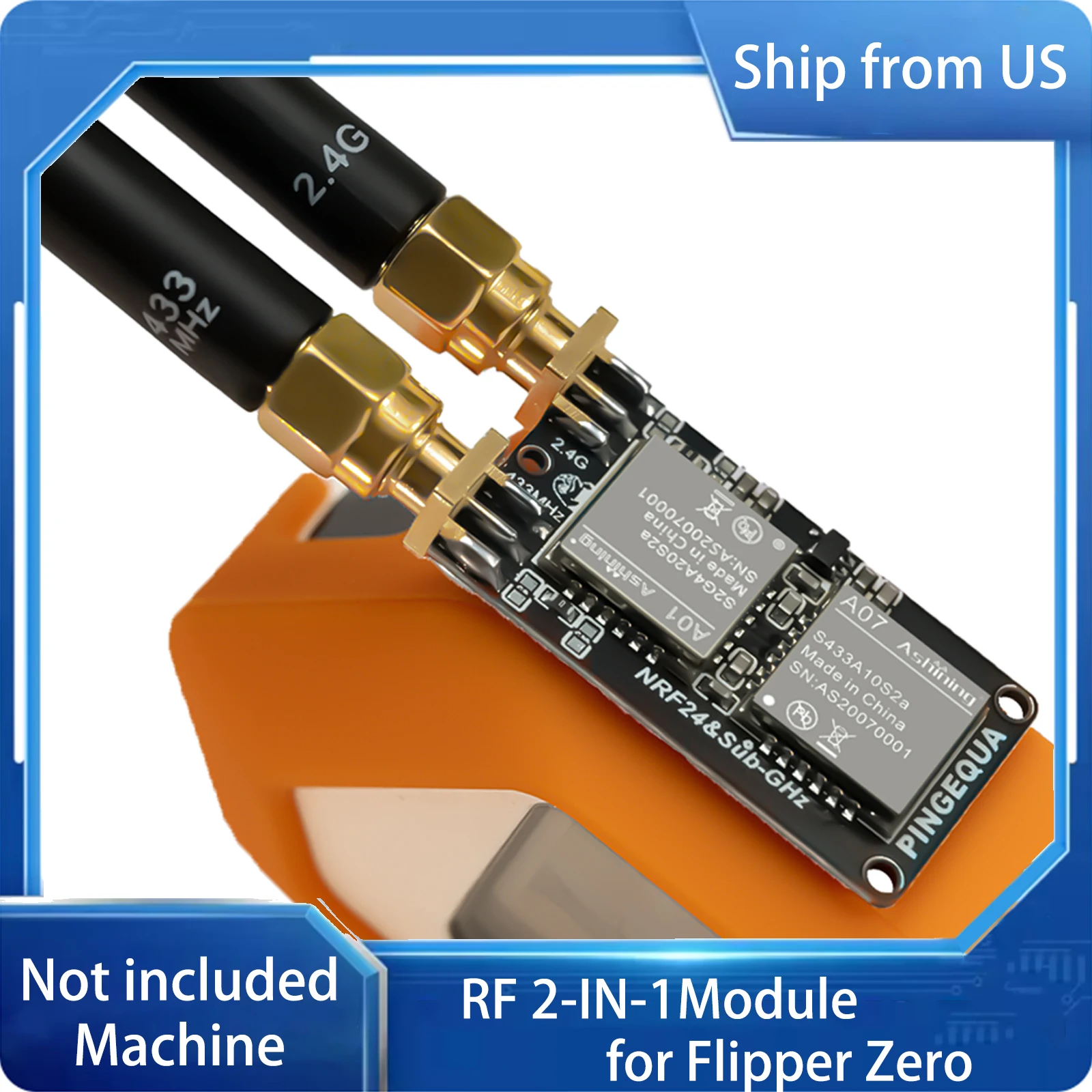 

Flipper Zero 2-in-1 RF Devboard NRF24 + CC1101 Wireless Module 2.4GHz & 433MHz, Auto-Switch Dual-Band Expansion Board