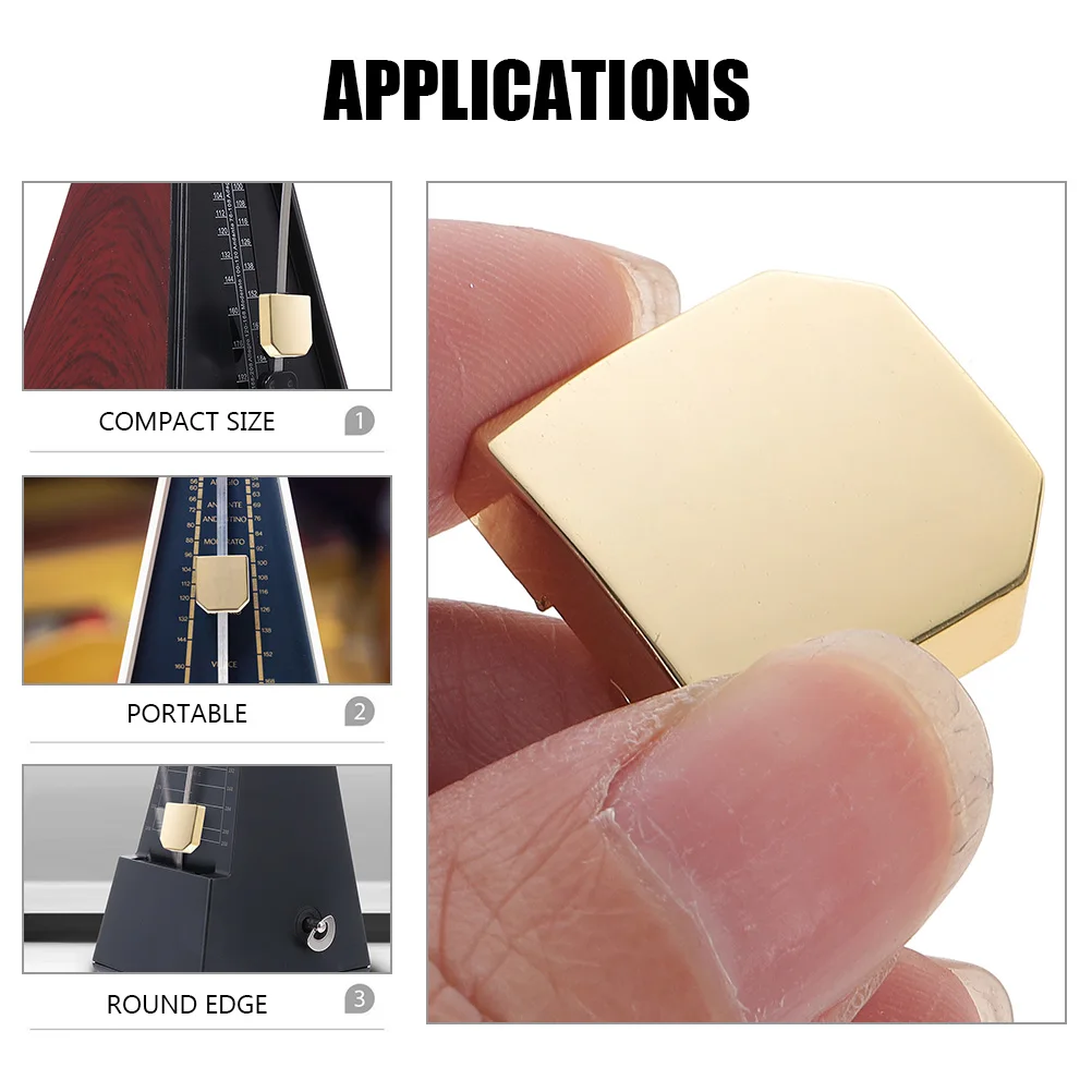 

2 Pcs Metronome Slider Piano Metal Block Mechanical Metronomes Sliding for Pendulum Universal