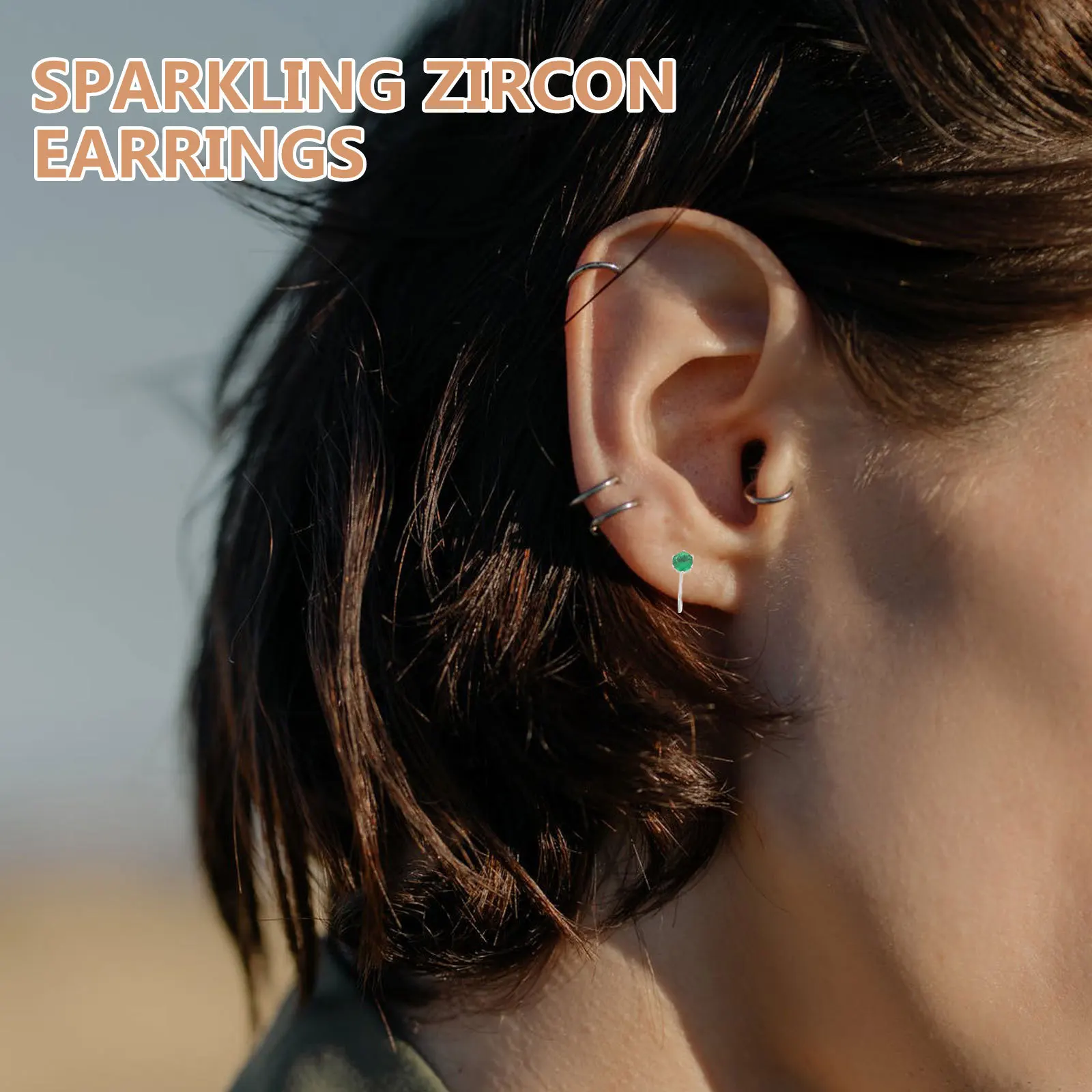 

4Pcs Dazzling Zirconia Ear Cuffs Non Piercing Adjustable Rhinestone Ear Clips Elegant Sparkling Earrings for Women