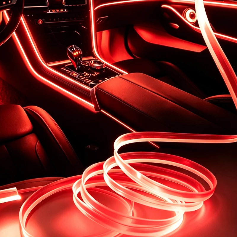 10M/5M/4M/3M Car Interior Lighting LED Strip Decoration Garland Wire Rope Tube Line Flexible Neon Lights With USB Drive Cigar