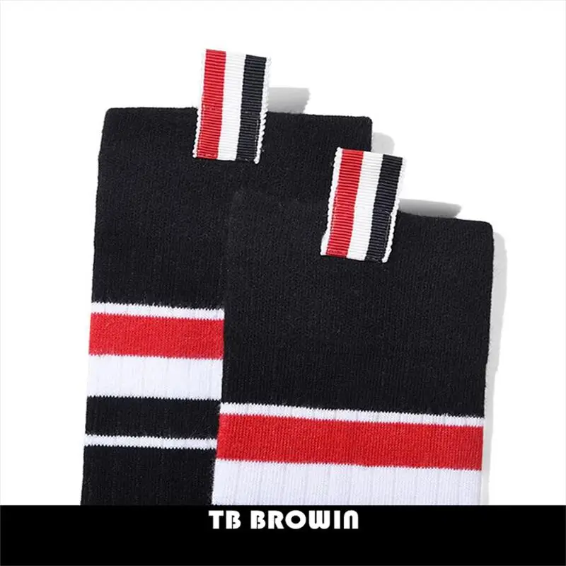 TB Men's Socks Fashion brand RWB Stripes No Show Women's Cotton Street Fashionable Harajuku Stockings