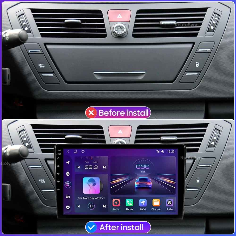 For Citroen C4 Grand Picasso 2006 2007 2008 2009 - 2013 Android Car Radio Multimedia Video Player GPS Navigation CarPlay Auto