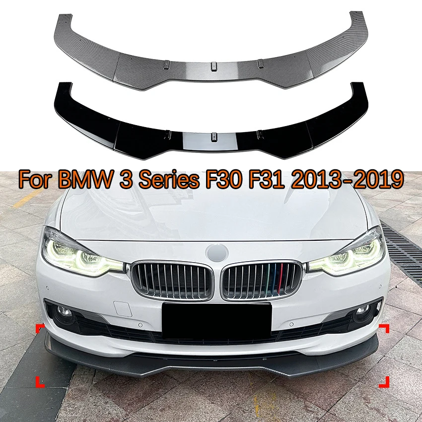 

Car Front Bumper Lip Body Kit Spoiler Splitter Bumper Canard For BMW 3 Series F30 F31 2013-2019 Cars Exterior Modification