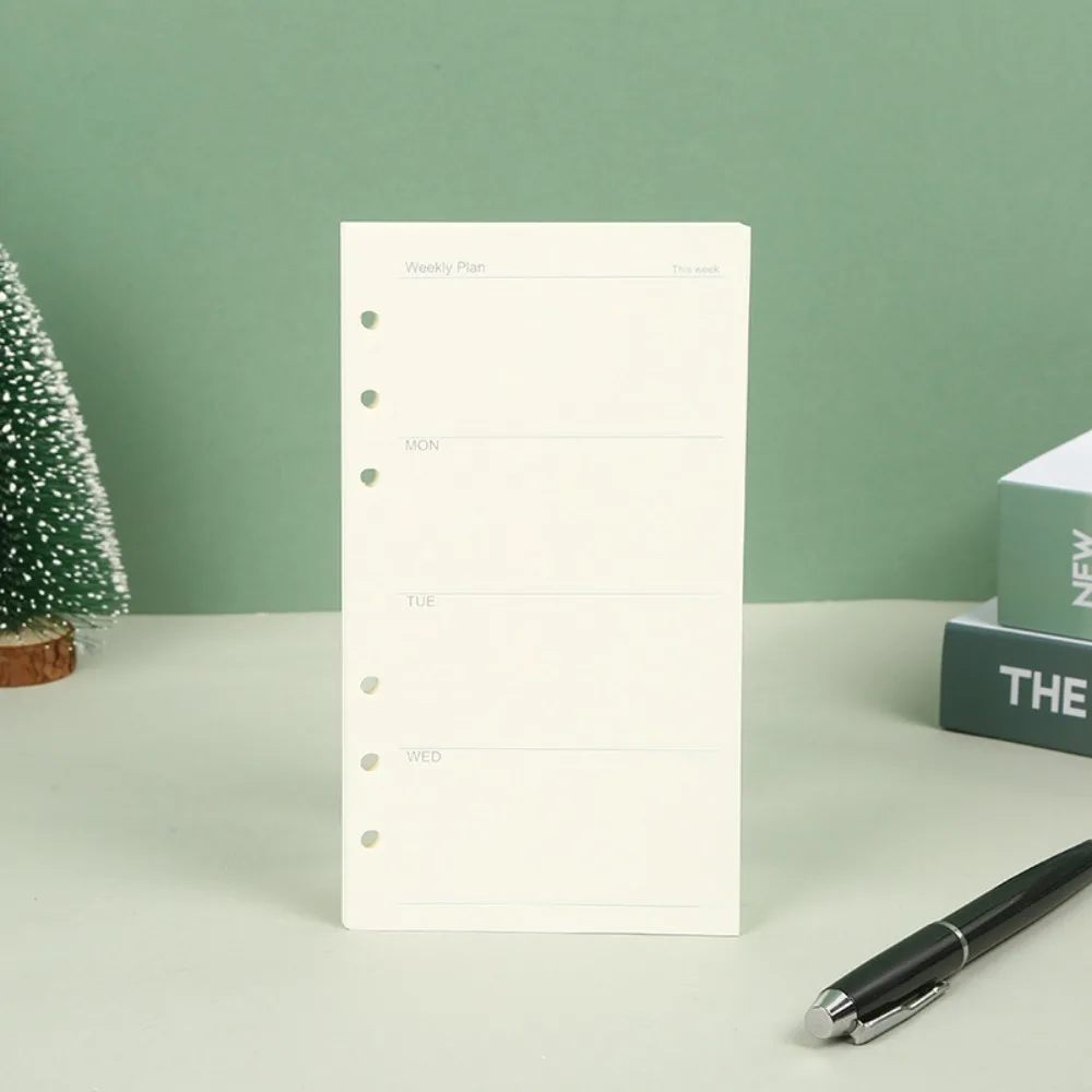 Recambio de papel para cuaderno de hojas sueltas, 45 hojas, carpeta en espiral, rejilla de línea A5 A6 A7, papel de recambio interior, papel de página separador