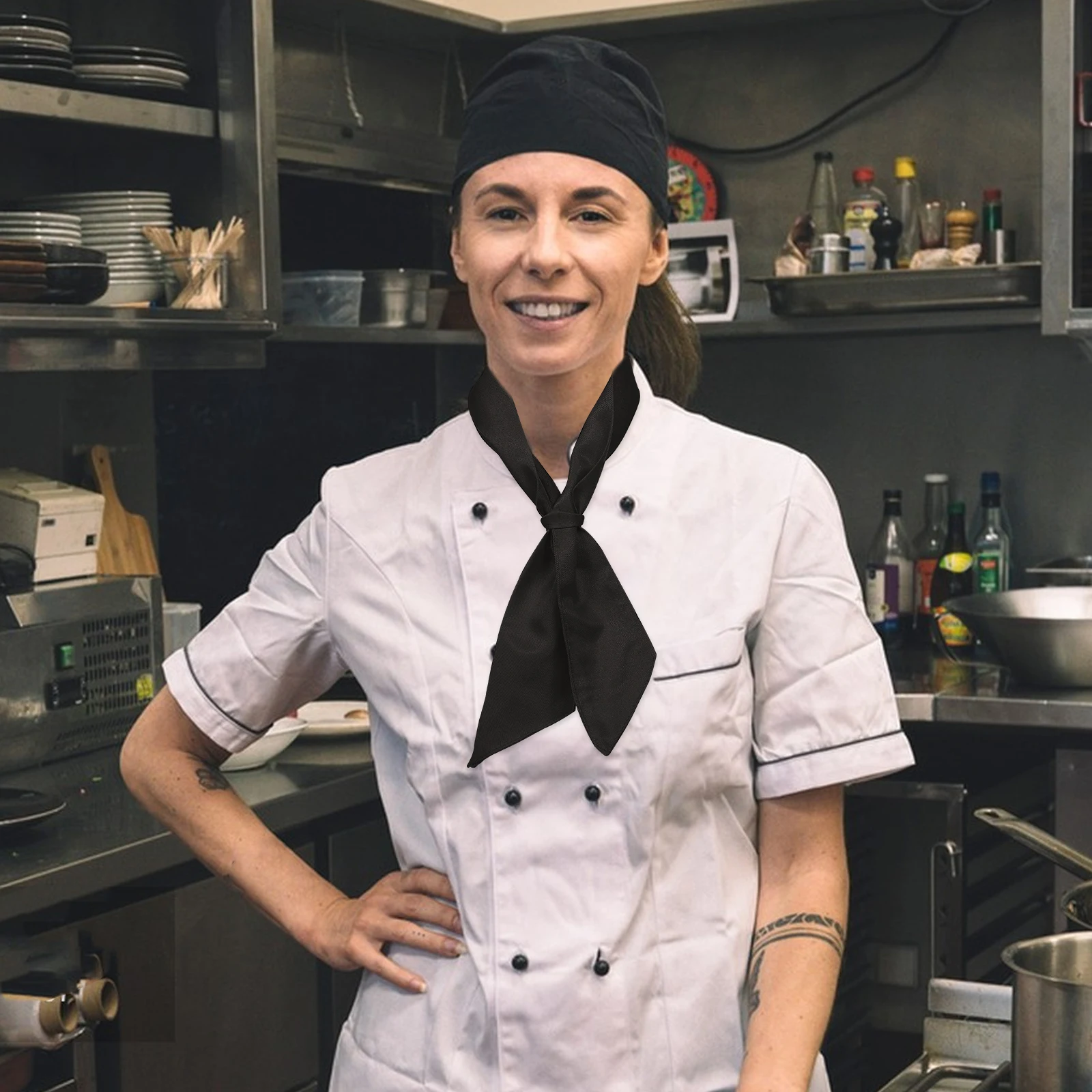 

Scarf Cotton Costume Neck Accessory Professional Chef Outfit Women Men Kitchen Neckerchief Bandana Moistureproof