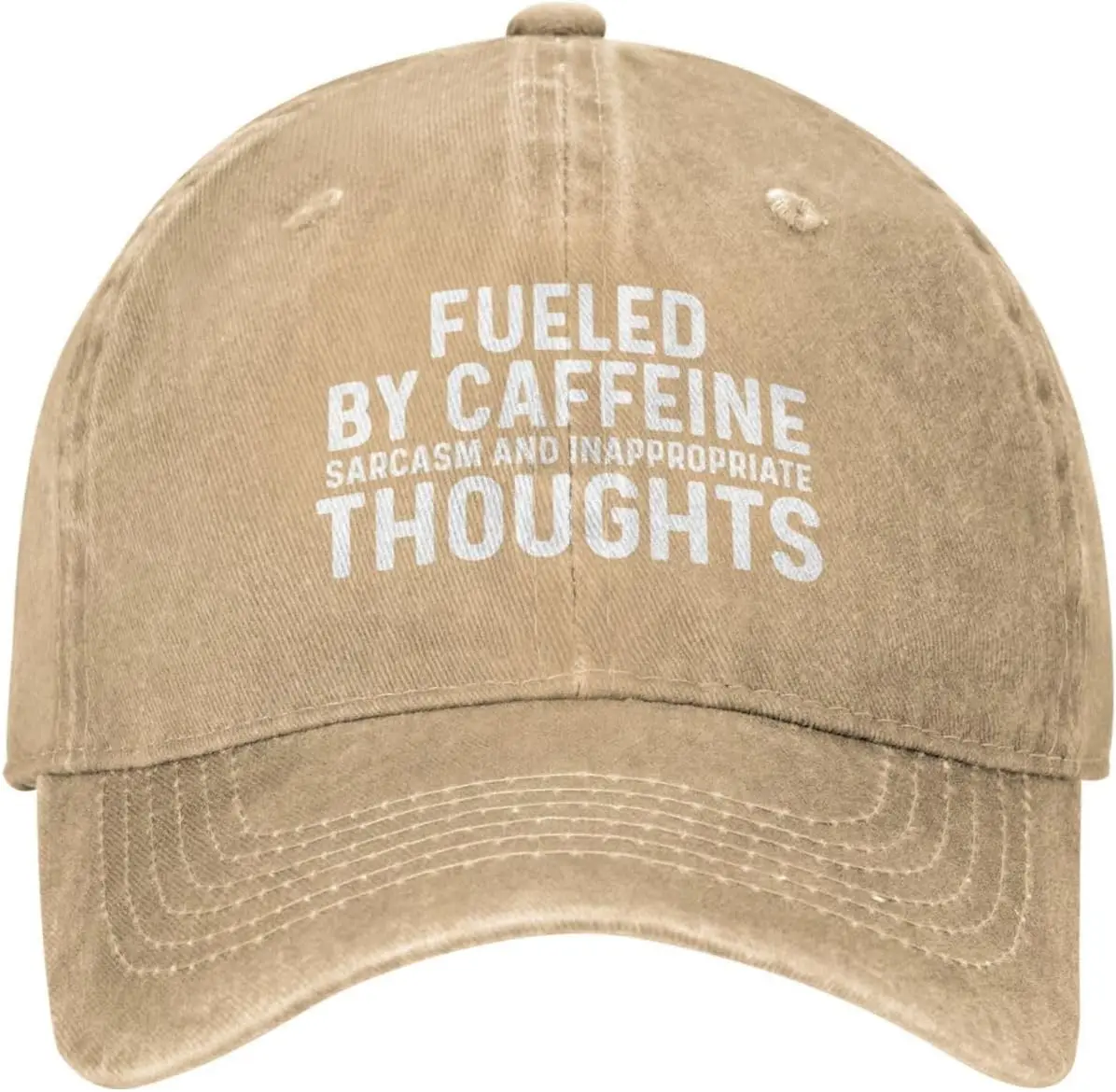 Fueled by Caffeine Sarcasm and Inappropriate Thoughts Hat for Men Dad Hat Trendy Caps