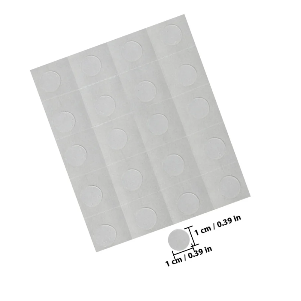 25 ورقة من نقاط لاصقة مزدوجة الجوانب قابلة للإزالة ولا أثر ملصقات مستديرة شفافة للصور بالونات ملصقات فنون تزيين الزفاف