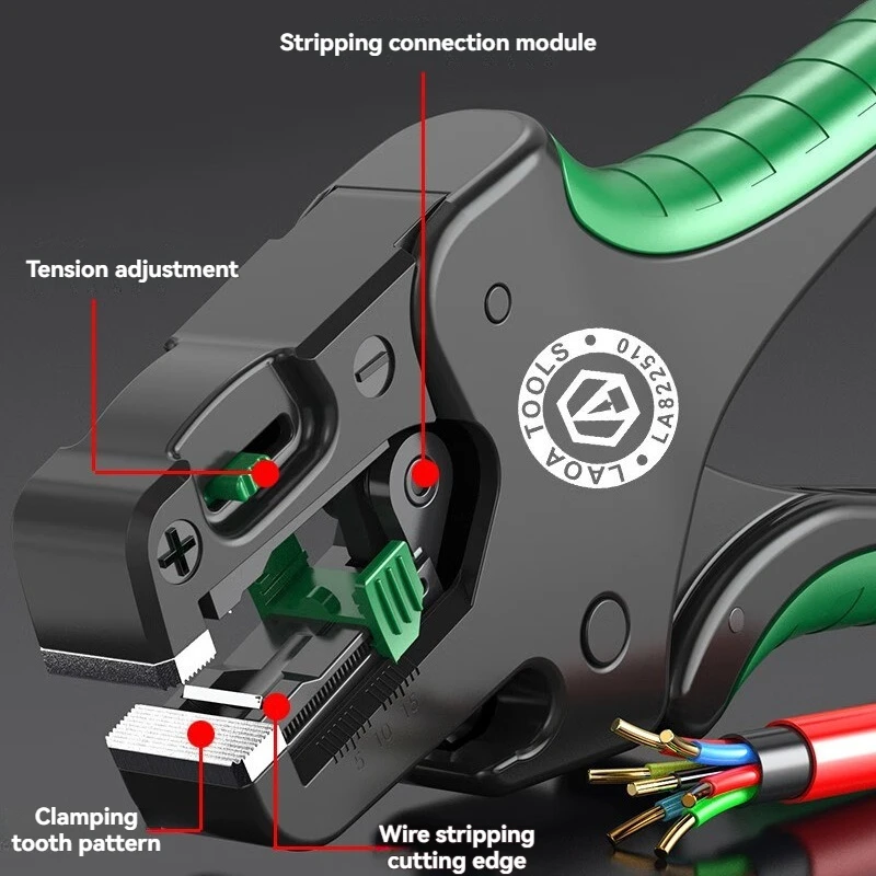 

LA822510 Automatic Electrician Wire Stripper Pliers Multifunctional Cable Peeling Tool