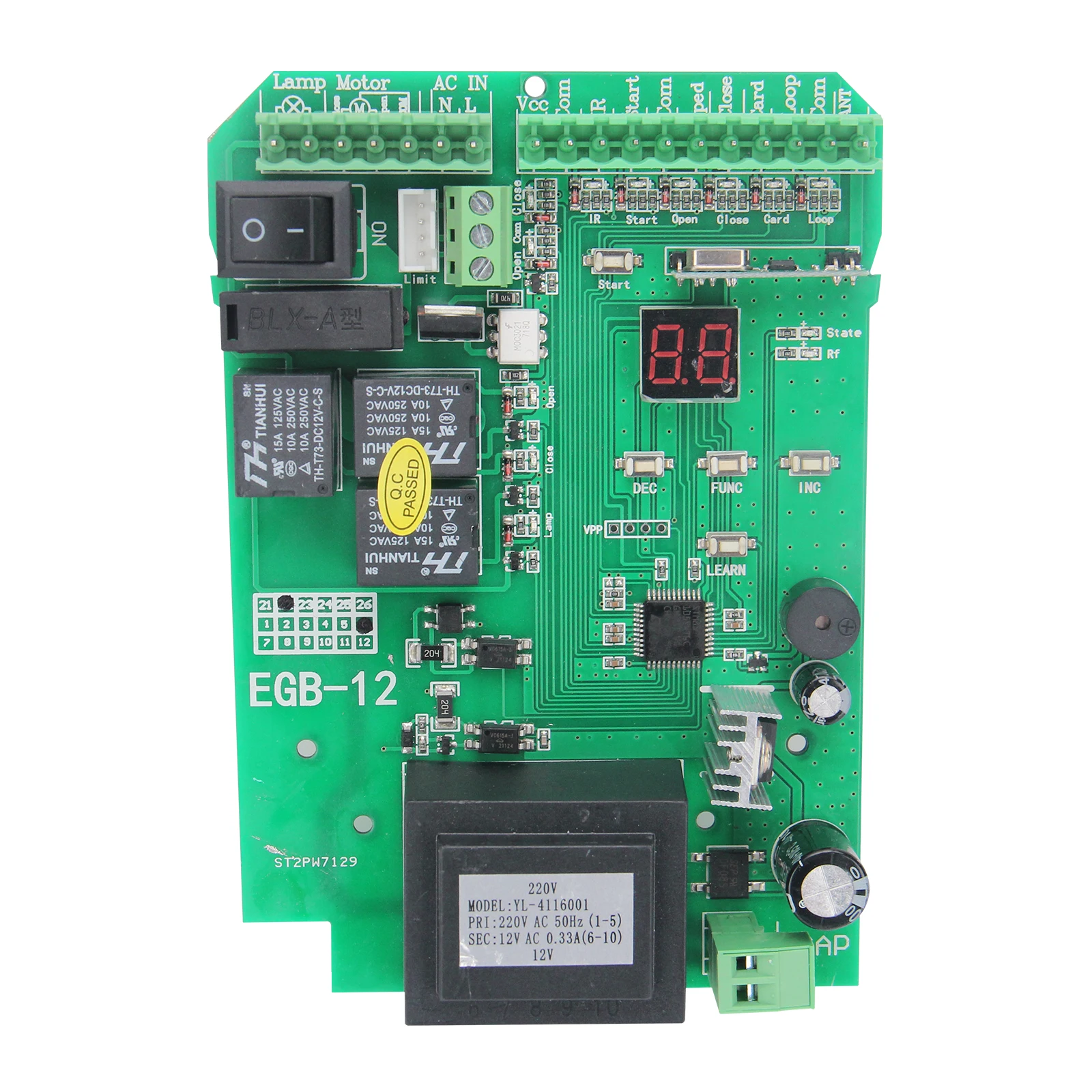 EGB-18 Smart PCB Control Board for DC 24V Automatic Swing Gate Opener, Dual Arm Central System Replacement