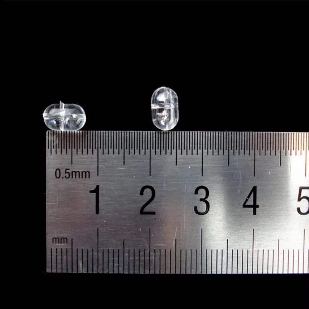 100 47mm/50mm transparente Bohrer-Perlen, Angelkreuzperlen, schwimmende Kugeln, Doppelperlen, leuchtende Space Beans – Detail 2