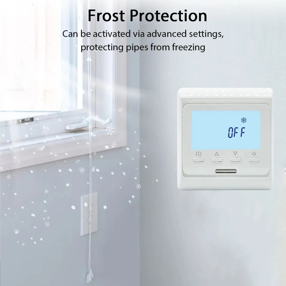 حار بيع الرقمية واي فاي ترموستات 3A 16A للتدفئة تحت الأرضية مع شاشة LCD والتحكم الصوتي عبر مساعد جوجل اليكسا #5