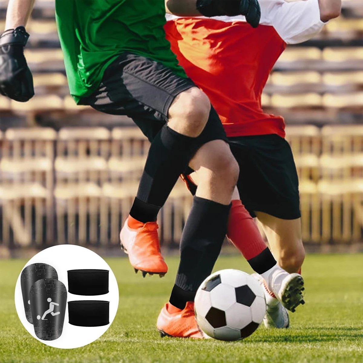 واقيات أرجل كرة القدم للبالغين والمراهقين والأطفال، واقيات أرجل رياضية لكرة القدم للمسابقات والتدريب، حماية كرة القدم #4
