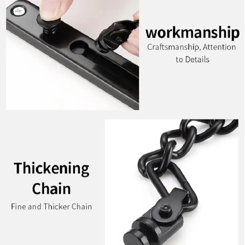 1PCS Door Chain Lock Stainless Steel Security Chain Anti-theft Door Latch Buckle for Home Hotel Apartment Screw Guard Accessorie