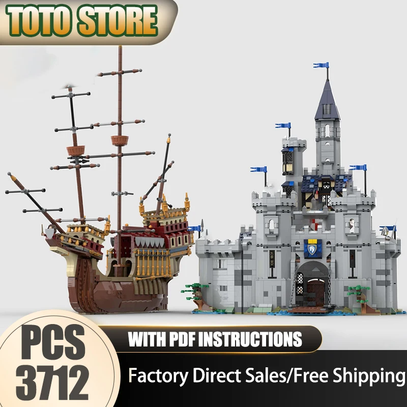 

Moc Building Bricks Medieval Castle Alternating Architecture Package Technology Modular Blocks Gifts Christmas Toys DIY Assembly
