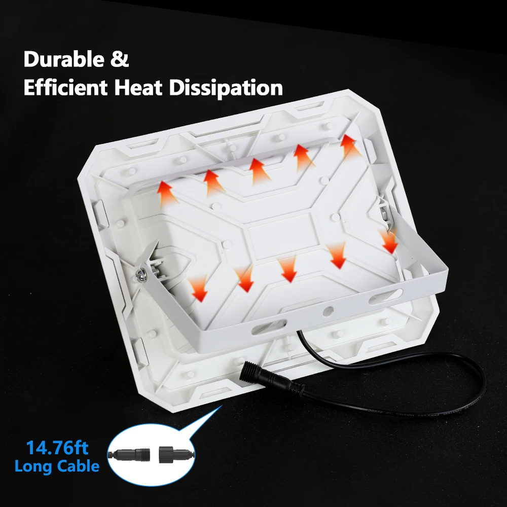 Polysilicon LED Solar Light Outdoor Garden Floodlight Luminous Waterproof Stairs Wall Solar Light Dimming 3 Modes Control