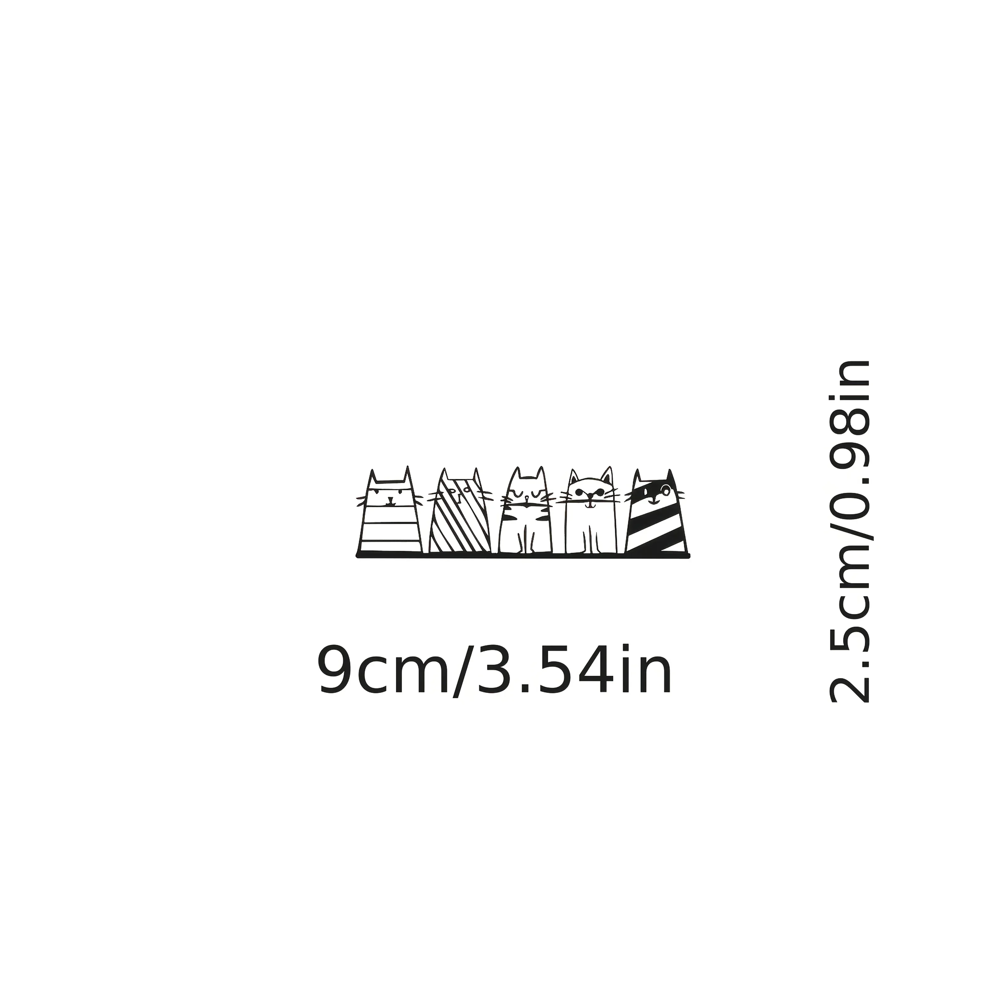 4 pezzi/set decalcomania in vinile alla moda Cat Lineup - specchio per auto/bagagli/tablet/arredamento per casco