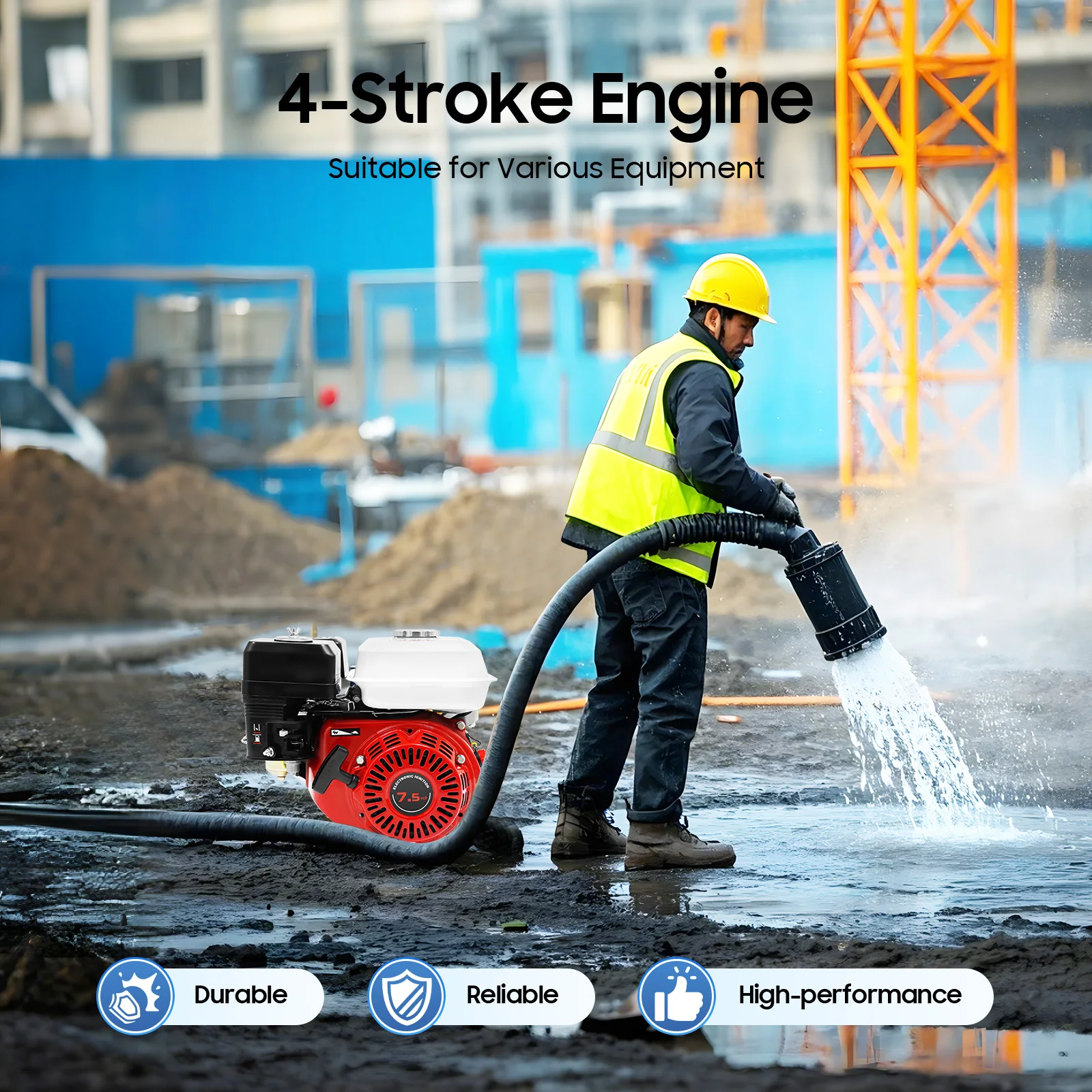 محرك غاز 212cc 7.5HP 4-السكتة الدماغية 3600 دورة في الدقيقة 20 مم ضاغط كارت بعمود الذهاب