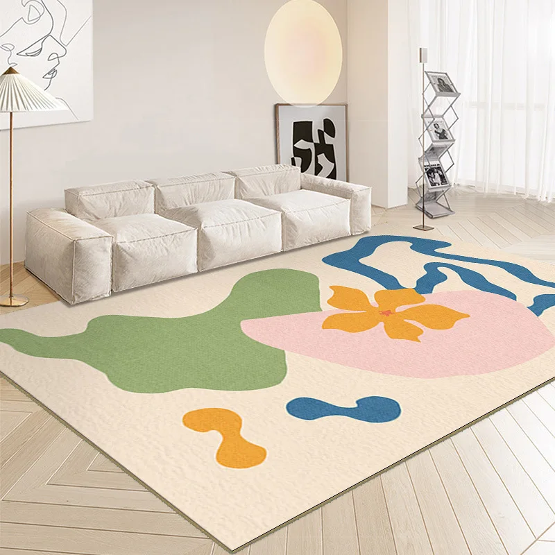 Japanese Style Abstract Large Area Living Room Decorative Carpet Thickened Soft Children Room Carpets Dirtresistant Home Rug