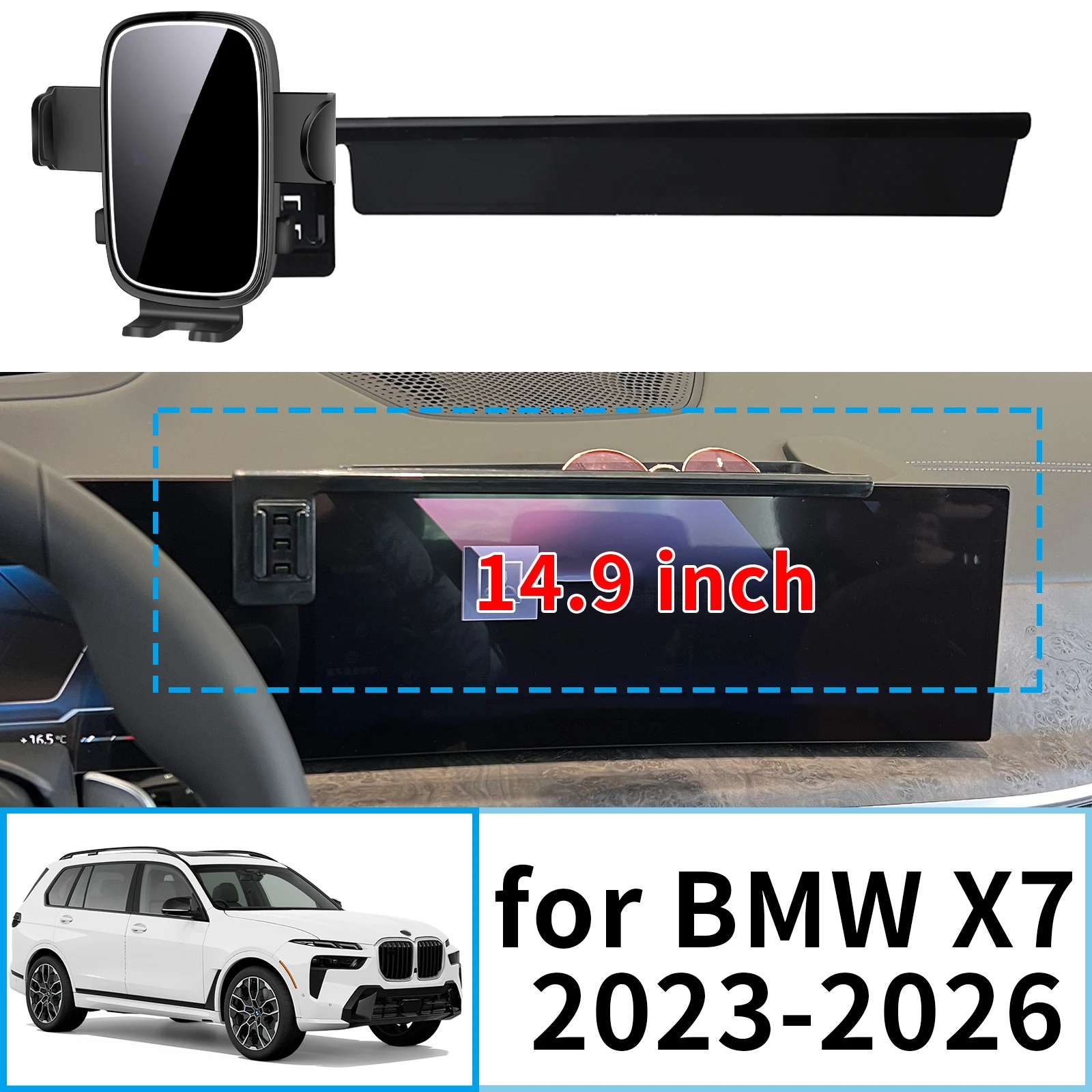 

fit for BMW X7 2023 2024 2025 2026 G07 Stable Clip-On Phone Holder​​ Mount Screen Base No Vibration​ Car accessoires