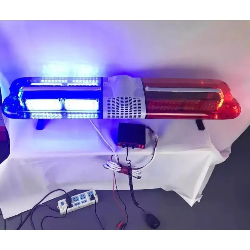 Blue Red Strobe Light Bar Emergency Light Car Strobe with Alarm Speaker Emitting Diode Warning