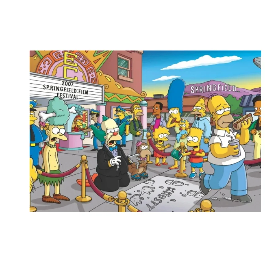 The Simpsons Jigsaw Puzzles Cardboard/wooden 108/200/300/500/1000 Pieces Puzzles for Adults Kids Gifts Toys Family Games