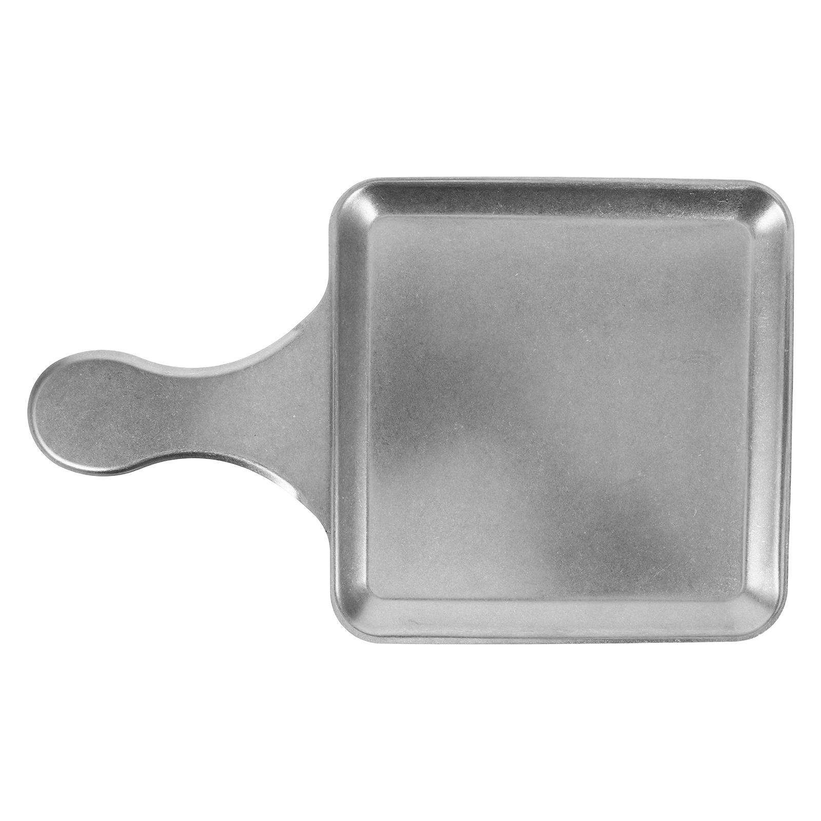 

Stainless Steel Square Retro Snack Plate Grilling Platter For Western Steak Barbecue Serving Vintage Tray With Handle