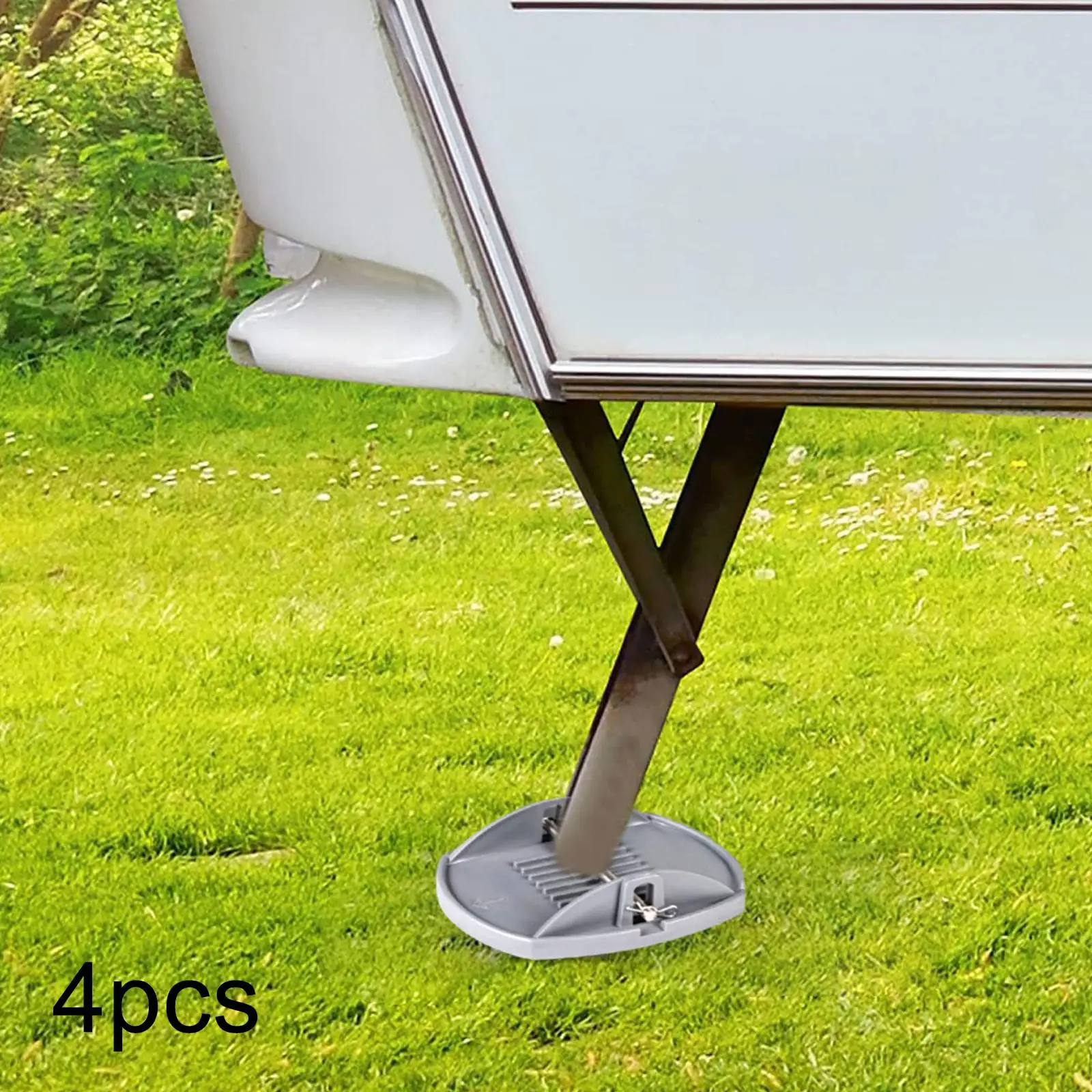 

Easy Installation Jack Foot Support Stand Wear Resistant Jack Pad Adapter Anti Slip Grooves for RV Trailer Maintenance
