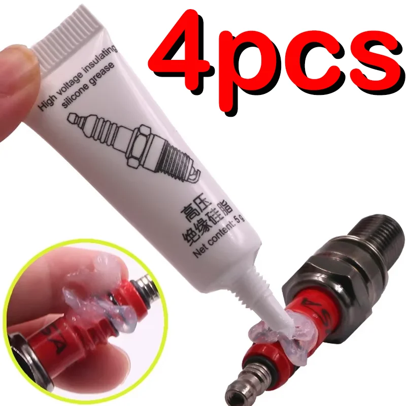 

4pcs Car Spark Plug Insulated Silicone Grease Hot-quality Universal High Voltage Insulating Silicone Lubricating Accessories