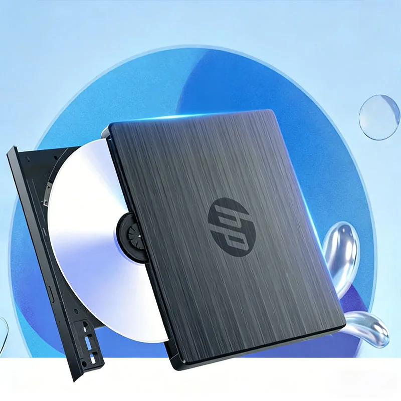 USB External DVD-RW Drive F6V97AA Protectable External CD DVD Drive CD-RW Optical ROM Player for Laptops Desktop PCs