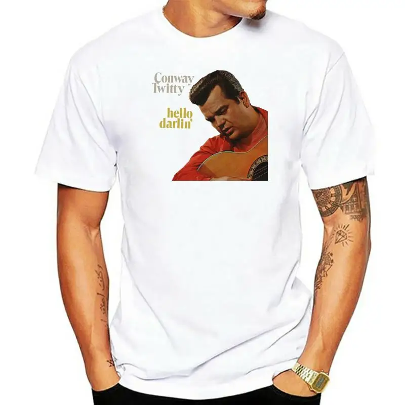 Conway Twitty Hello Darlin Vintage Album T-Shirt S-3XL Tee