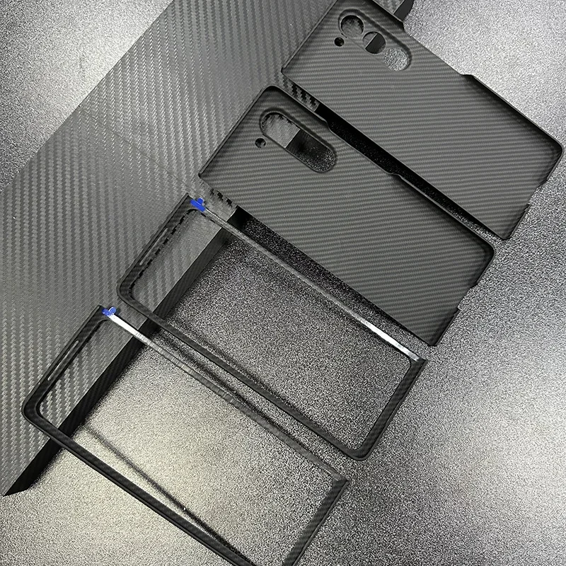 Real Genuine Aramid Carbon Fiber Phone Case For Samsung Galaxy Z Fold 5 6 Fold6 ZFold6 Matte Ultra Thin Frame Hard Armor Cover