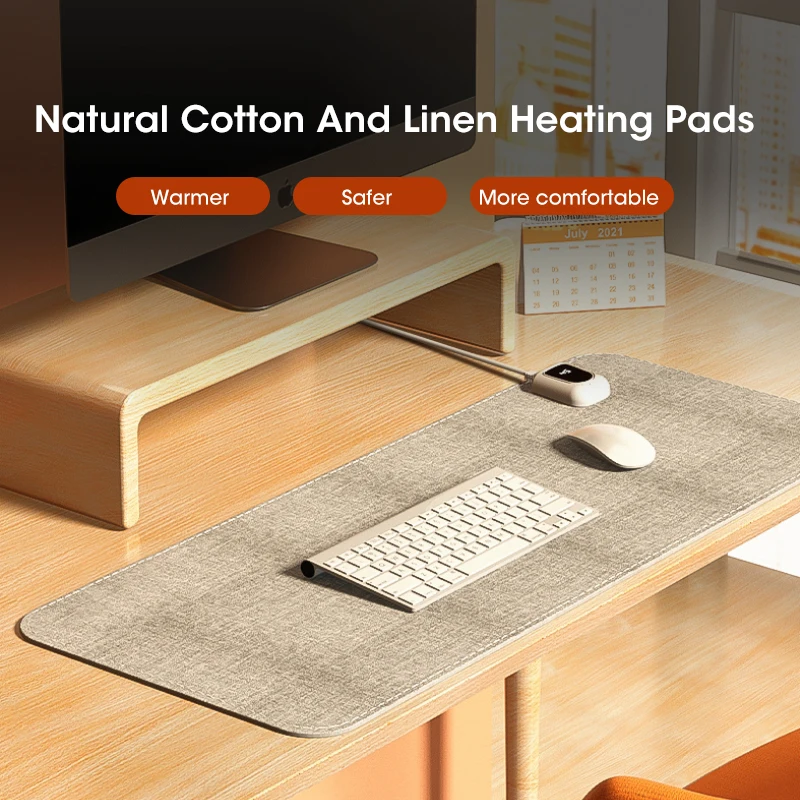 Heated Desk Pad Multipurpose Electric Heating Pad Electric Warm Desk Pad Computer Mousepad Keyboard pad Household Table Cover