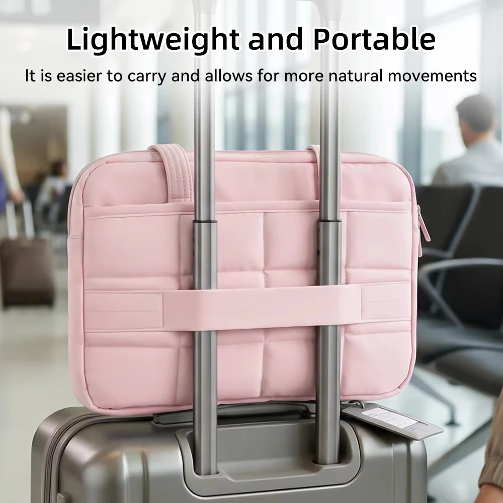 Minimalist Female Laptop Shoulder Bag 13.3 14 15 15.6 16 Inch Notebook Pouch Portable Large Capacity Commuting Bag