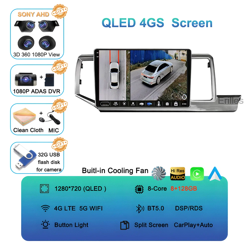 Android 16 Navigation NO 2DIN Carplay Auto Head Unit Screen For Honda Stepwgn 2009 - 2015 Radio Stereo Multimedia Car Player GPS image 3