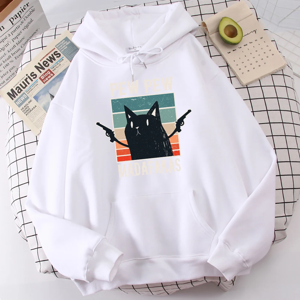 Pew Pew Madafaks Cute Funny Printed Sweatshirt Men Autumn O-Neck Hooded Fashion Oversize Hoodies Fashion Casual Tracksuit