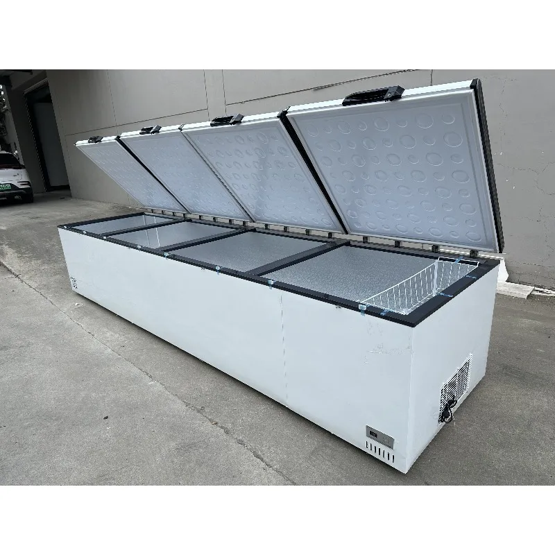 Global Supply, Large Capacity Four Door Commercial Top Open Low Temperature Horizontal Freezer Wholesale (custom LOGO)