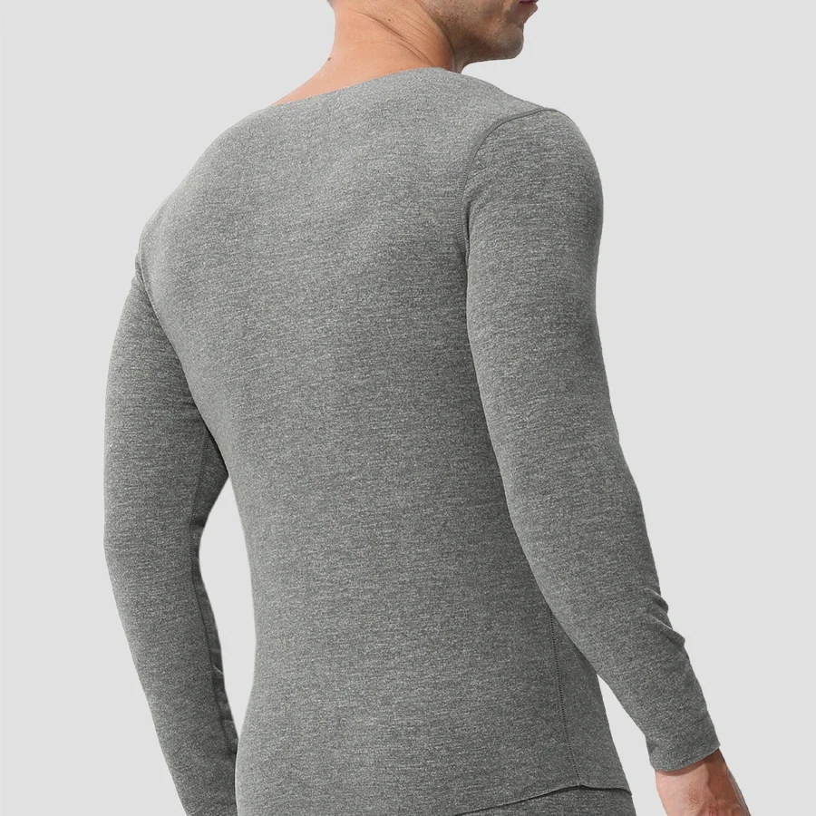 Seamless Thermal Underwear Men's Upper Body with Fleece Thickened Autumn and Winter Winter Winter Single Long Sleeve Undercoat