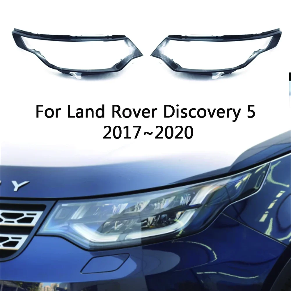 

For Land Rover Discovery 5 2017~2020 Car Accessories Headlamp Transparent Cover Lampshade Headlight Shell Lens Plexiglass