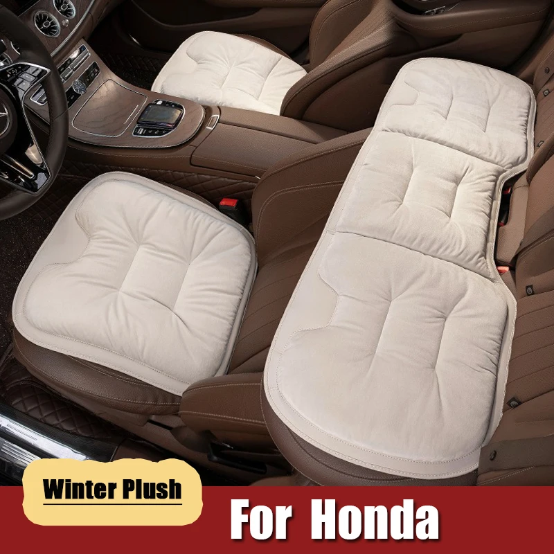 

Flannel Car Seat Cushion Winter Warm Anti Slip Rear Seat Soft Pad For Honda Civic CR-V HR-V Accord Jade Crider Odyssey CRV Fit