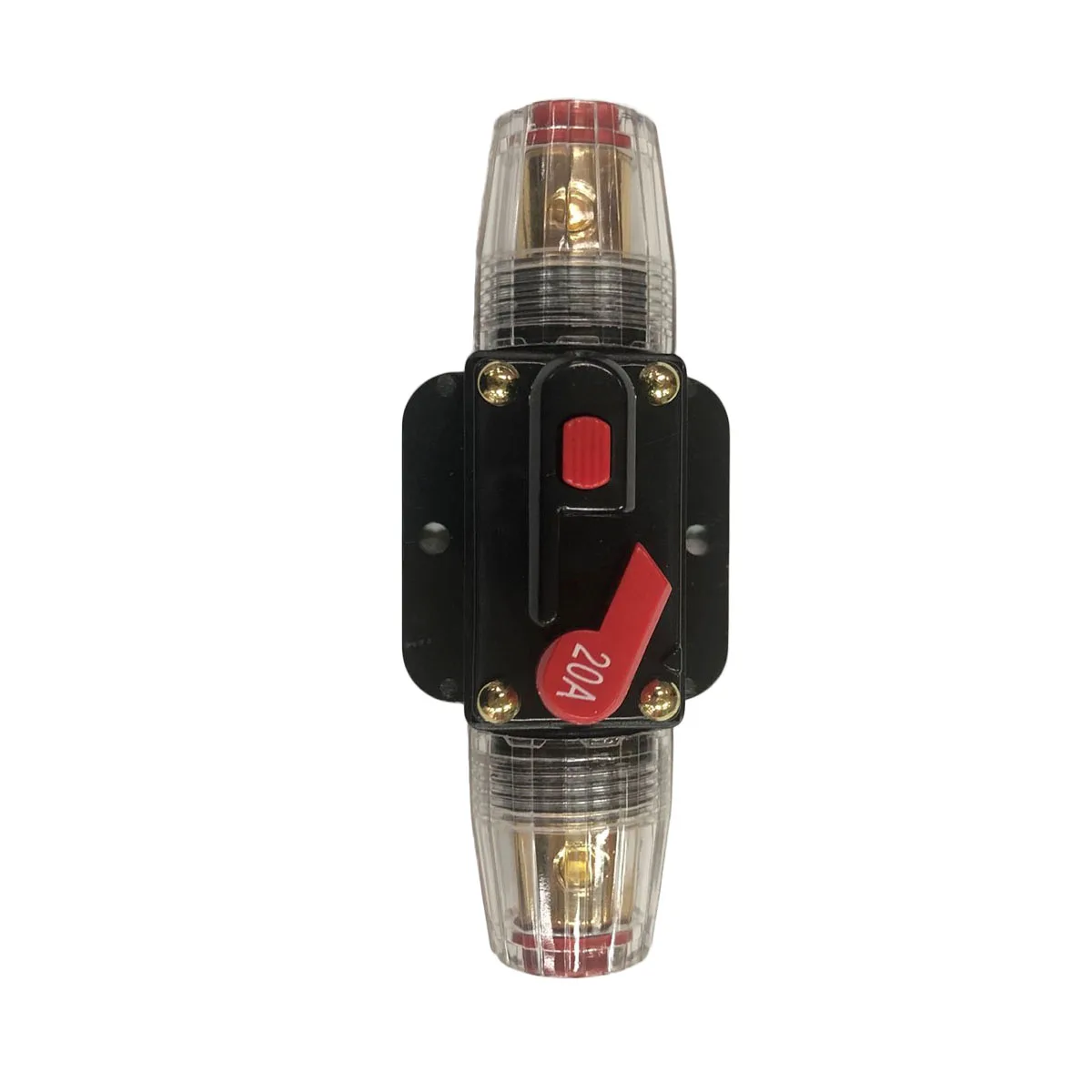 

20A Waterproof Car Audio Holder Inline Circuit Breaker Reset Protection Device For Boat Bike Marine Stereo Amps Panel Firewall