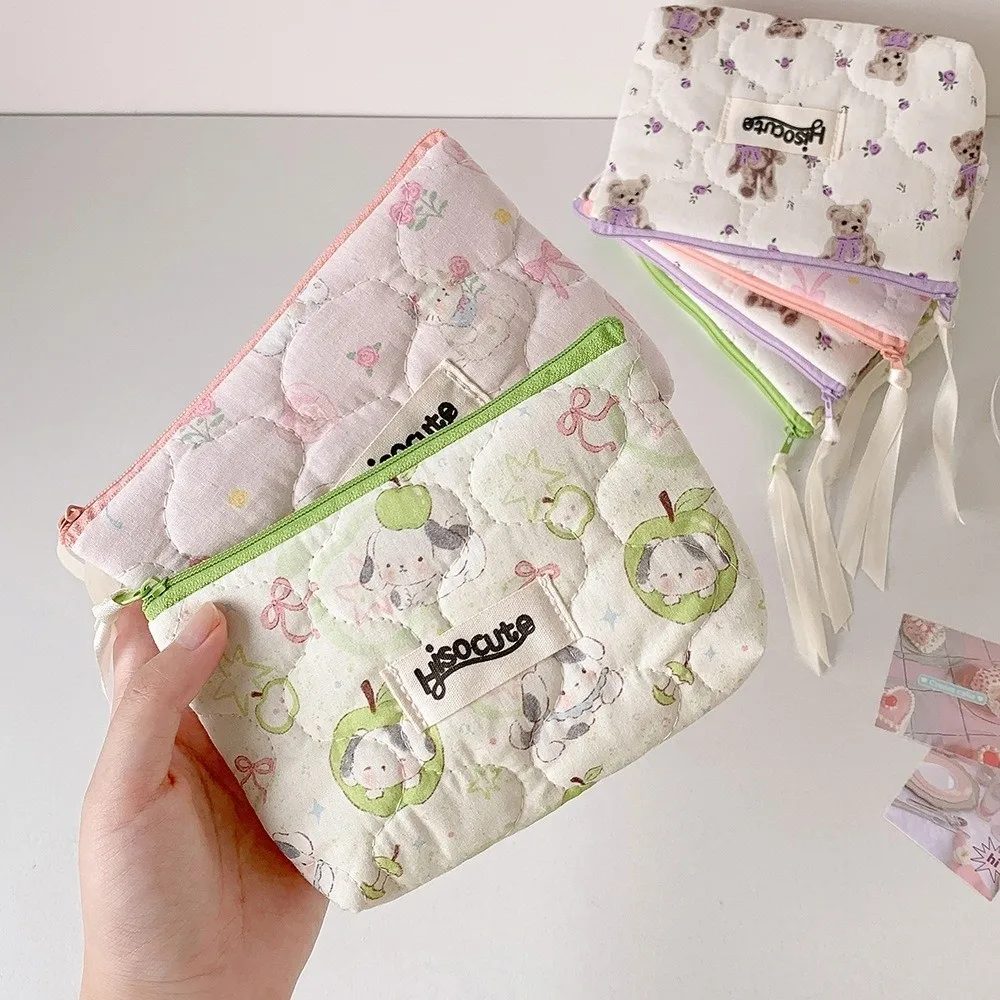 

Bowknot Bow Stationery Bag Sweet Lace Large Capacity Korean Style Pencil Case Ins Style Pink/Purple Bow Pencil Pouch School