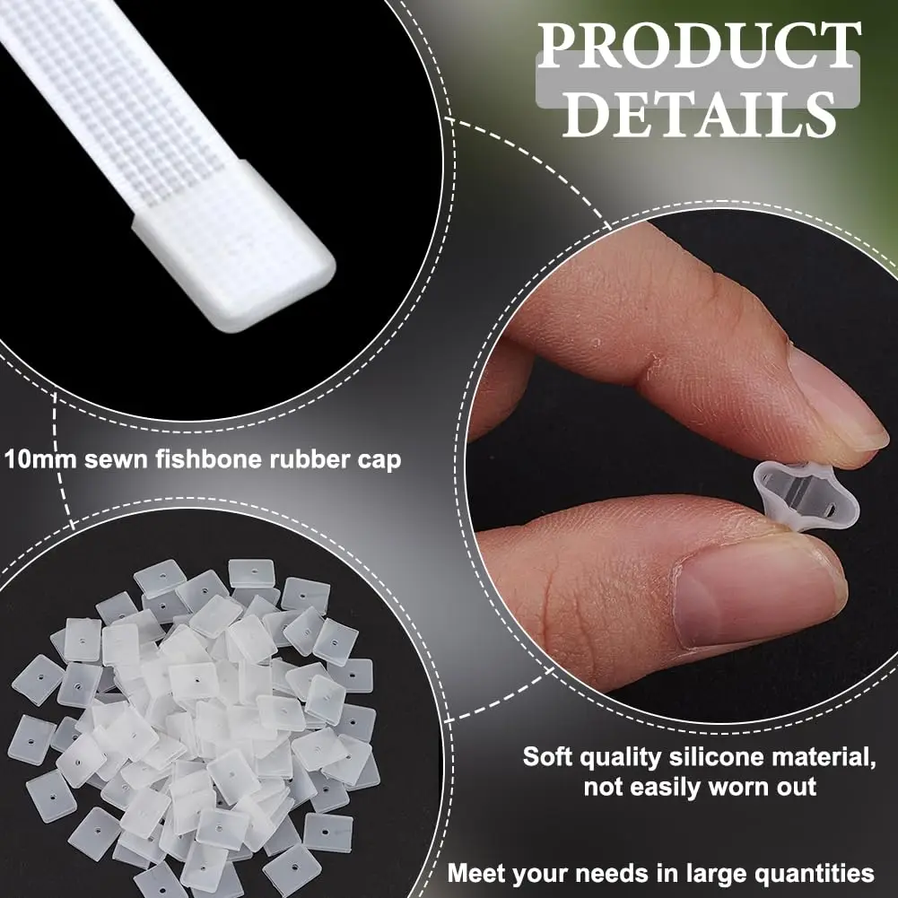 50 ياردة البوليستر قطعة العاج الخياطة ، سيليكون البلاستيك قطعة العاج المطاط نهاية قبعات لفستان الزفاف قطعة العاج Diy بها بنفسك الخياطة الحرفية الخياطة العرض