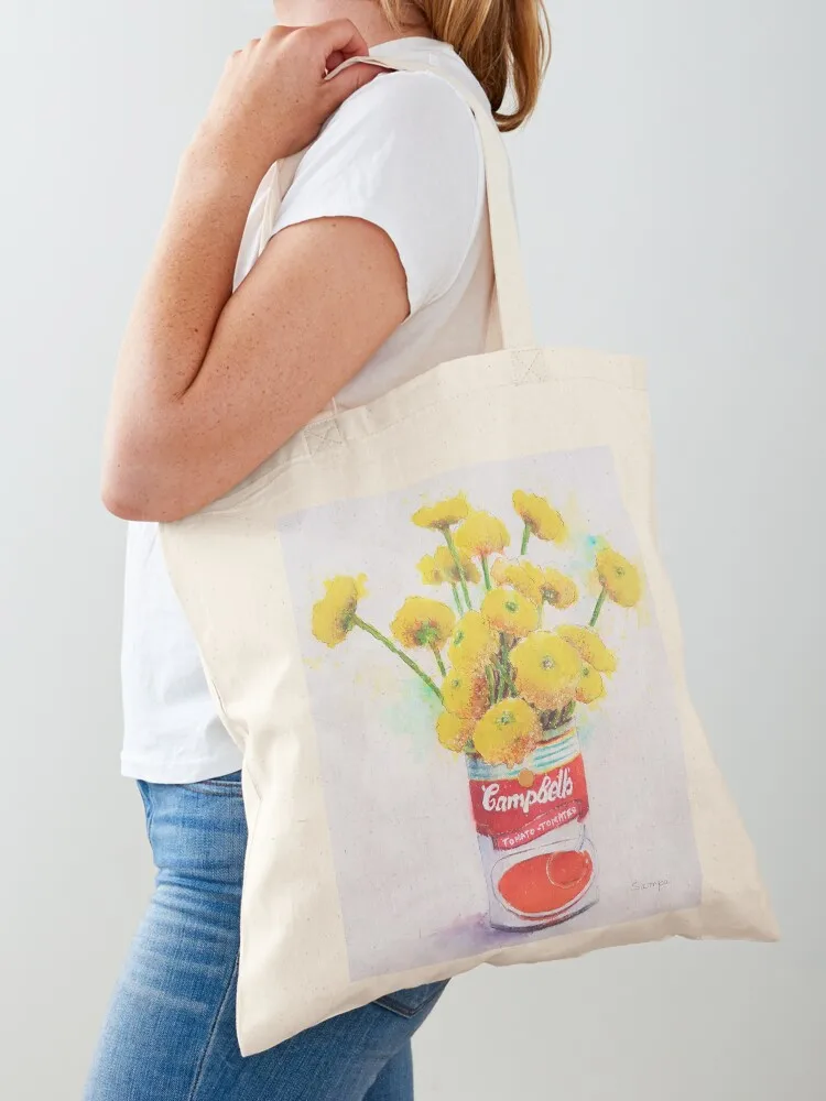 

Yellow Flower Tote Bag canvas tote shopping trolley bag tote bag screen Shopper handbag