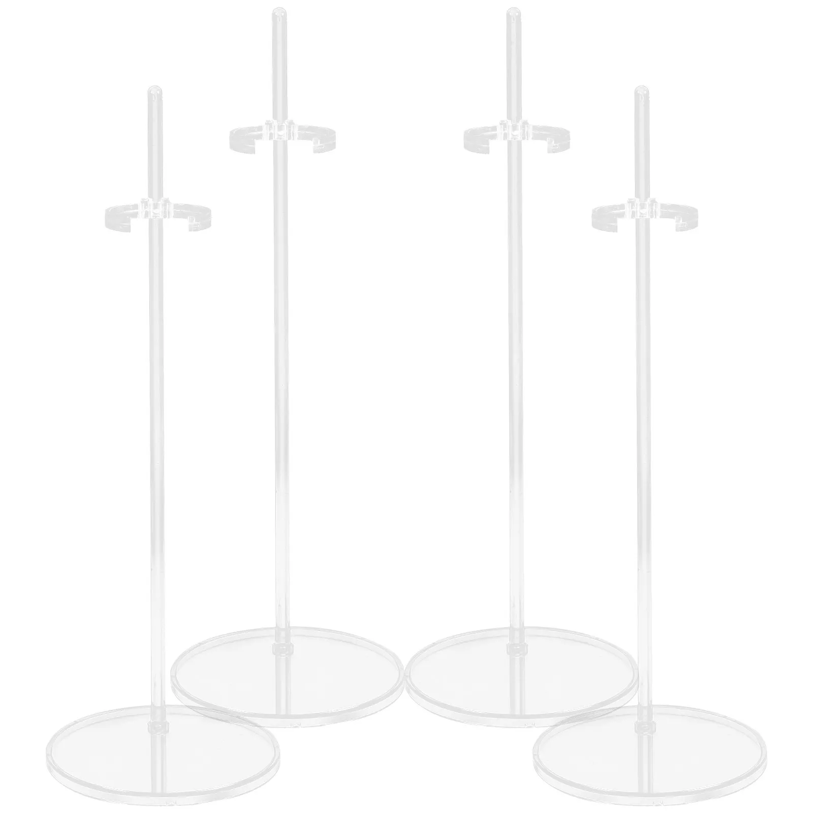 액션 피규어용 8Pcs 투명 디스플레이 스탠드 조정 가능한 플라스틱 베이스 미니어처 피규어용 간편한 조립 휴대용 스탠드