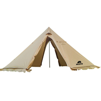 5-8 People Tipi Hot Tent with Stove Jack Camping Pyramid Teepee Tent for Camping Backpacking Hiking Teepee Tent with Stove Hole