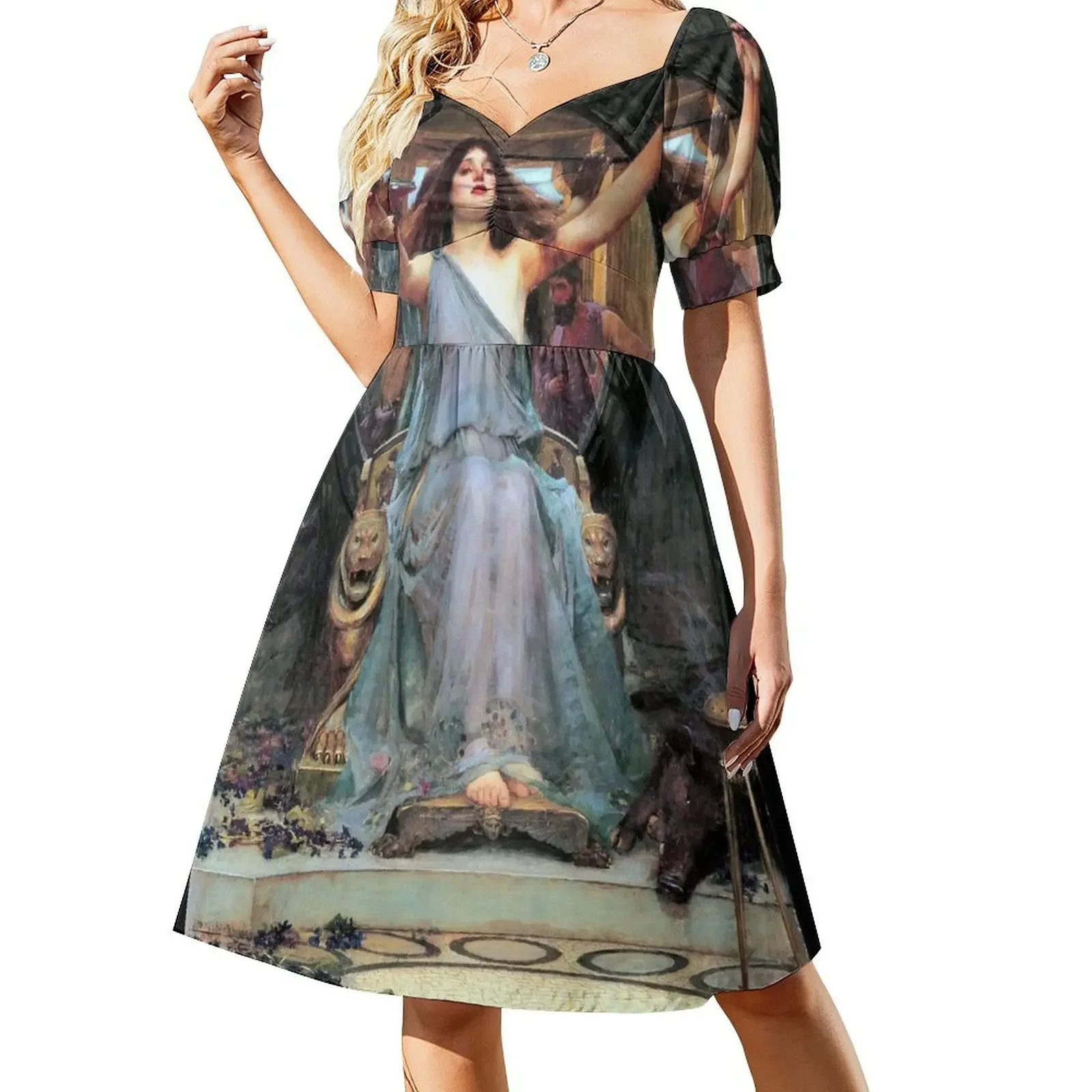 

Circe offering the cup to Odysseus - John William Waterhouse Sleeveless Dress Women's dresses clothes for women Dress