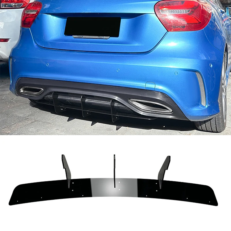 

Rear Bumper Lip Diffuser Spoiler For Mercedes-Benz A-Class W176 AMG Line 2016-2018